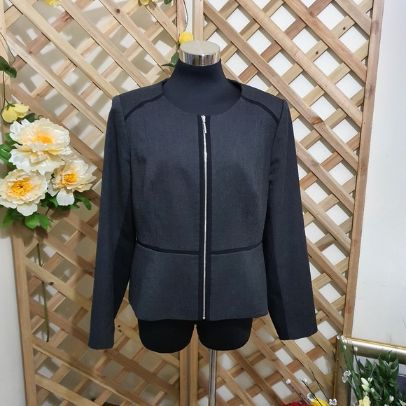 CALVIN KLEIN Zipper Detail Jacket (New NO tag) - Picture 4 of 14